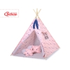Teltsæt Tipi Telt Børn med legetæppe  Blå Lyserød Grå Pink Stjerner