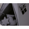 Teltsæt Tipi Telt Børn med legetæppe + puder sæt   Antracit