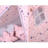 Teltsæt Tipi Telt Børn med legetæppe + puder sæt   Blå Lyserød Grå Pink Stjerner