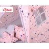 Teltsæt Tipi Telt Børn med legetæppe + puder sæt   Blå Lyserød Grå Pink Stjerner