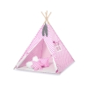 Teltsæt Tipi Telt Børn med legetæppe + puder sæt   Lyserød Pink