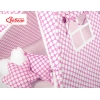 Teltsæt Tipi Telt Børn med legetæppe + puder sæt   Lyserød Pink