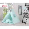 Teltsæt Tipi Telt Børn med legetæppe + puder sæt   Mint