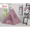 Teltsæt Tipi Telt Børn med legetæppe + puder sæt   Pastel Violet