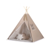 Tipi telt sæt til børn med legetæppe  Beige Polkaprikker