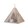 Tipi telt sæt til børn med legetæppe  Beige Polkaprikker
