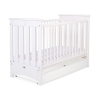 Tremmeseng af træ 120x60cm LORENZO med Sfuffe  STANDARD Hvid
