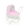Vogn til babydukke  Lyserød Hvid Pink