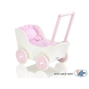 Vogn til babydukke  Lyserød Hvid Pink