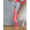 Dwifarvet flettet træktov til kæphest Neon Pink