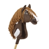 Kæphest mørkebrun hvid Amerikansk Mustang