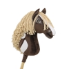 Kæphest Smuk mørkebrun hvid beige Manke Amerikansk Mustang