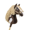 Kæphest Smuk mørkebrun hvid beige Manke Amerikansk Mustang
