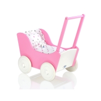 Dukkevogn i Træ Fuchsia
