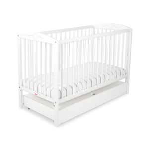Babysenge med Skuffe 120x60cm Hjerter