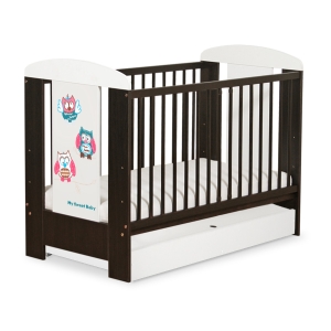 Babysenge 120x60cm med Skuffe Munter Ugler