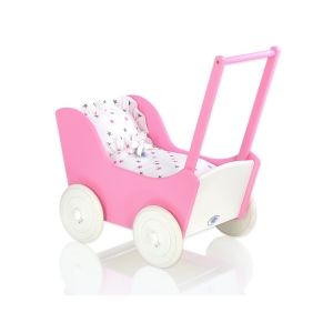 Dukkevogn i Træ Fuchsia