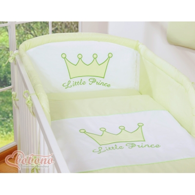 3-delt sengesæt til babyseng Little Prince / Princess  Grøn