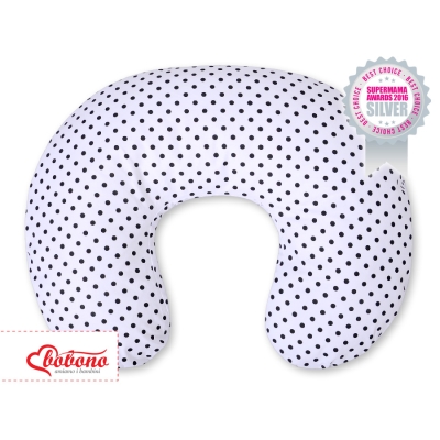 Ammepude til baby - Hanging Hearts  Sort Polkaprikker