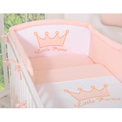 Baby sengesæt i 3 dele Little Prince / Princess  Pulverrosa