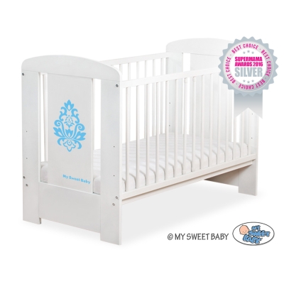 Baby tremmeseng 120x60cm Glamour  Hvid Blå Glamour