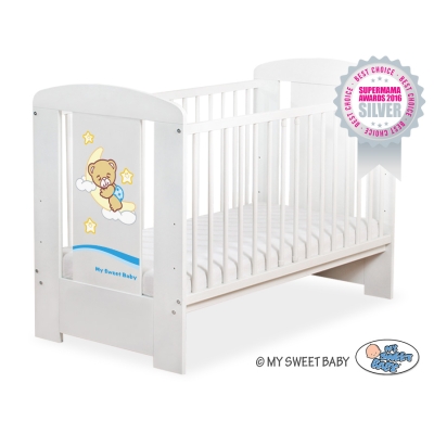 Baby tremmeseng 120x60cm Godnat  Hvid