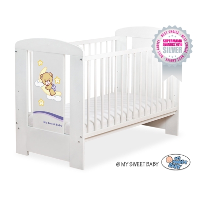 Baby tremmeseng 120x60cm Godnat  Hvid
