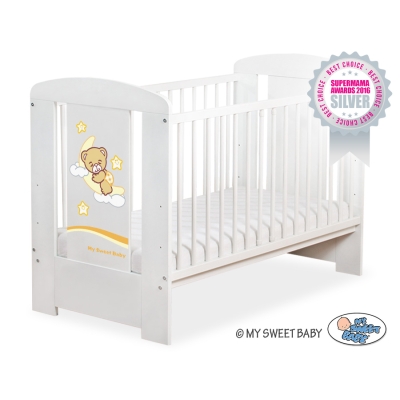 Baby tremmeseng 120x60cm Godnat  Hvid
