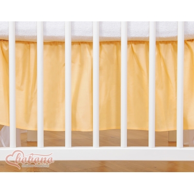 Baby tremmeseng dekorativ støv flæse-kantskjuler 140x70cm - Little Prince/Princess  Fersken