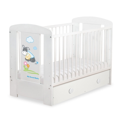 Baby tremmeseng med Skuffe 120x60cm Æsel Luca  MAXI
