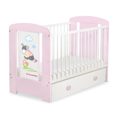 Baby tremmeseng med Skuffe 120x60cm Æsel Luca  MAXI