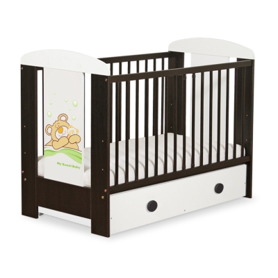 Baby tremmeseng med Skuffe 120x60cm Bamse Barnaba  MAXI