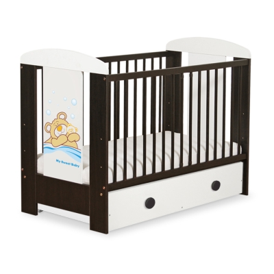 Baby tremmeseng med Skuffe 120x60cm Bamse Barnaba  MAXI