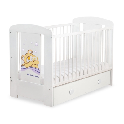 Baby tremmeseng med Skuffe 120x60cm Bamse Barnaba  MAXI