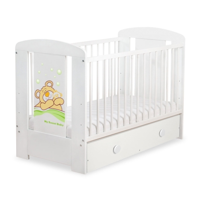 Baby tremmeseng med Skuffe 120x60cm Bamse Barnaba  MAXI