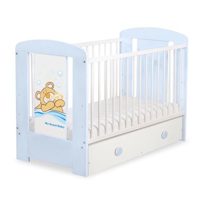 Baby tremmeseng med Skuffe 120x60cm Bamse Barnaba  MAXI
