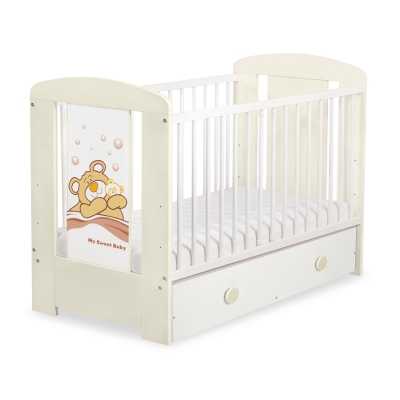 Baby tremmeseng med Skuffe 120x60cm Bamse Barnaba  MAXI