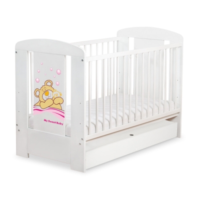 Baby tremmeseng med Skuffe 120x60cm Bamse Barnaba  STANDARD