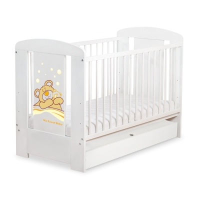 Baby tremmeseng med Skuffe 120x60cm Bamse Barnaba  STANDARD
