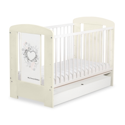 Baby tremmeseng med skuffe 120x60cm Chic  STANDARD