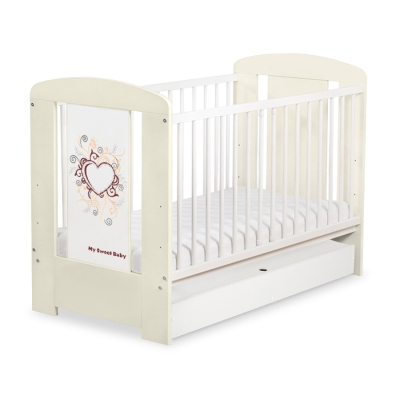 Baby tremmeseng med skuffe 120x60cm Chic  STANDARD