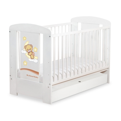 Baby tremmeseng med skuffe 120x60cm Godnat  STANDARD