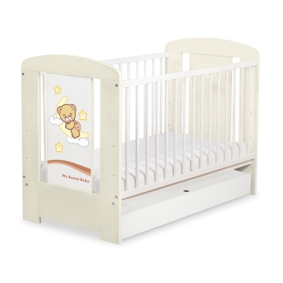 Baby tremmeseng med skuffe 120x60cm Godnat  STANDARD