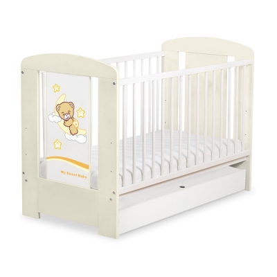 Baby tremmeseng med skuffe 120x60cm Godnat  STANDARD