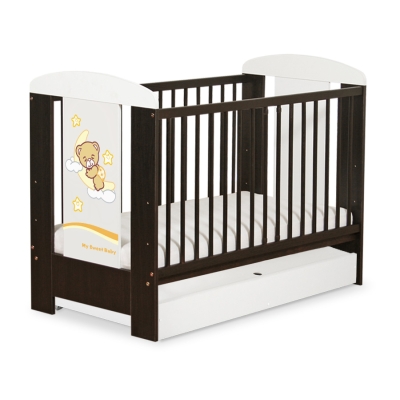 Baby tremmeseng med skuffe 120x60cm Godnat  STANDARD