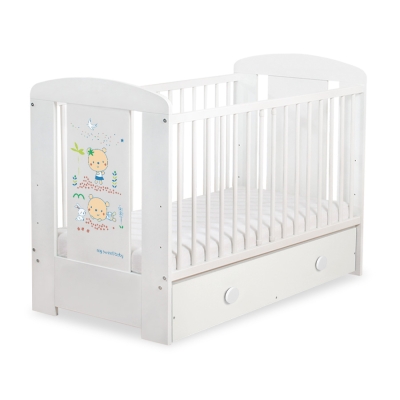 Baby tremmeseng med Skuffe 120x60cm Happy   MAXI