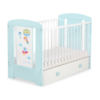 Baby tremmeseng med Skuffe 120x60cm Happy   MAXI
