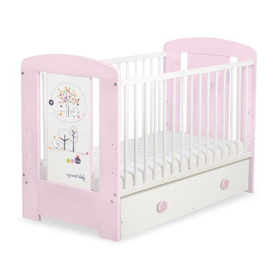 Baby tremmeseng med Skuffe 120x60cm Happy   MAXI