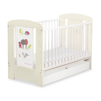 Baby tremmeseng med Skuffe 120x60cm Happy   STANDARD Skov