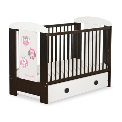 Baby tremmeseng med Skuffe 120x60cm Munter Ugler   MAXI